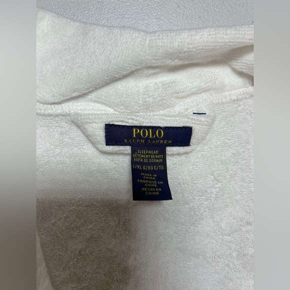 New Vintage Ralph Lauren Navy white Terry Cloth Polo
Robe, L /,XL - Picture 6 of 9